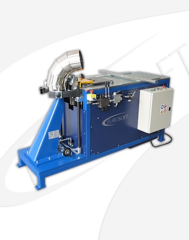 Double head flanging and seaming machine for round ducts